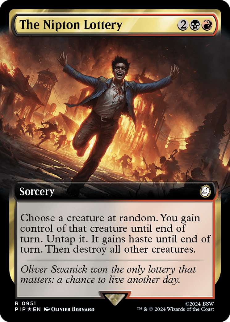 The Nipton Lottery (Extended Art) (Surge Foil) (PIP-951) - Fallout: (Extended Art) Foil