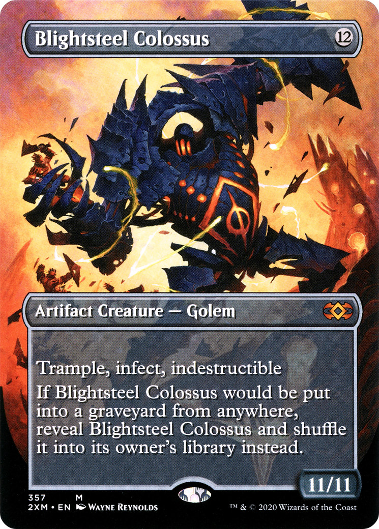 Blightsteel Colossus (Borderless) (2XM-357) - Double Masters Foil
