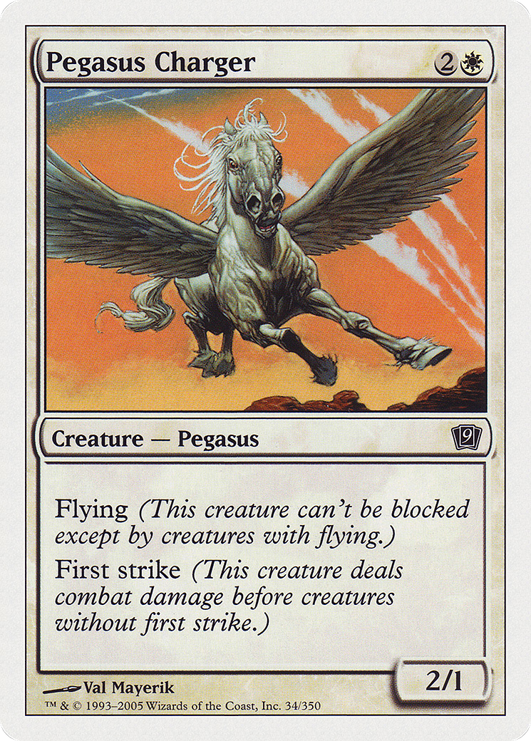 Pegasus Charger (9ED-034) - 9th Edition Foil