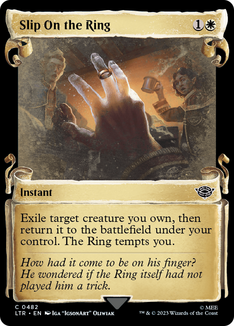 Slip on the Ring (Showcase Scrolls) (LTR-482) - The Lord of the Rings: Tales of Middle-earth: (Showcase) Foil