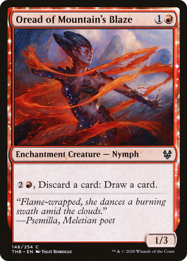 Oread of Mountain's Blaze (THB-146) - Theros Beyond Death: (enchantment)