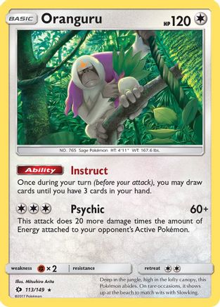 Oranguru 113 - Holofoil SM Base Set - Holo Rare