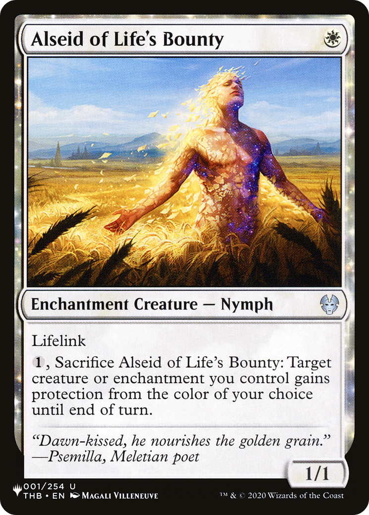 Alseid of Life's Bounty (LIST-001/254) - The List: (enchantment)