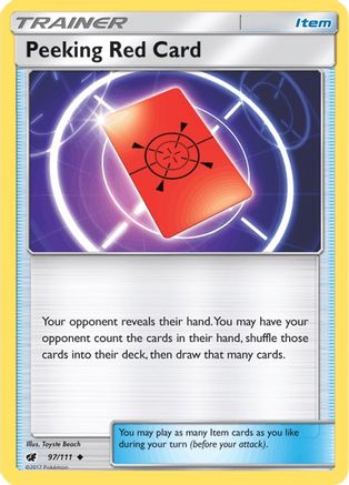 Peeking Red Card 097 SM Crimson Invasion - Uncommon