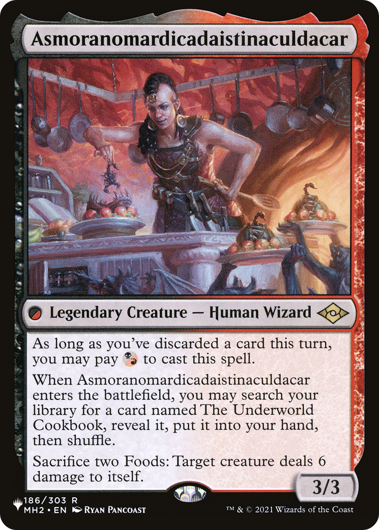 Asmoranomardicadaistinaculdacar (LIST-186/303) - The List