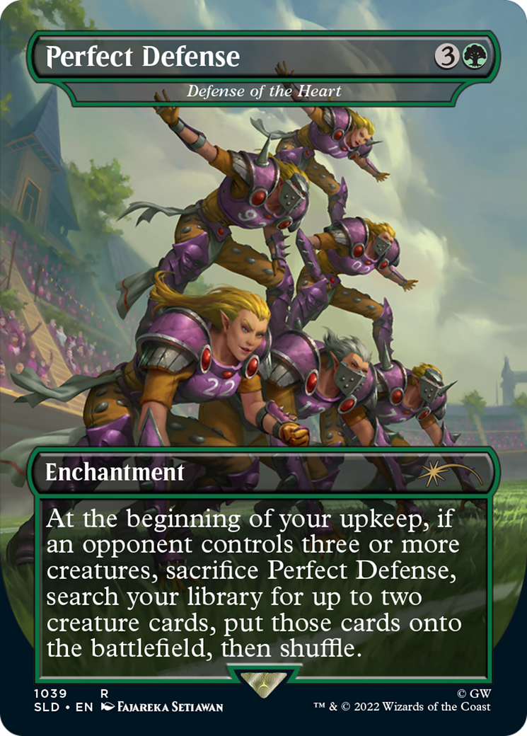 Perfect Defense - Defense of the Heart (Borderless) (SLD-1039) - Secret Lair Drop / Perfect Defense Foil
