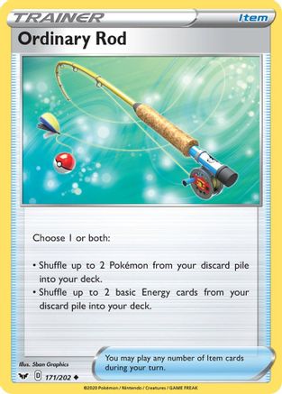 Ordinary Rod 171 - Reverse Holofoil SWSH01 Sword & Shield Base Set - Uncommon