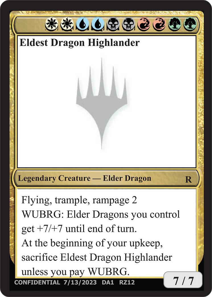 Eldest Dragon Highlander (UNK-RZ12CHAN) - Unknown Event