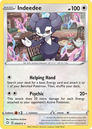 Indeedee 056 - Holofoil Shining Fates - Holo Rare