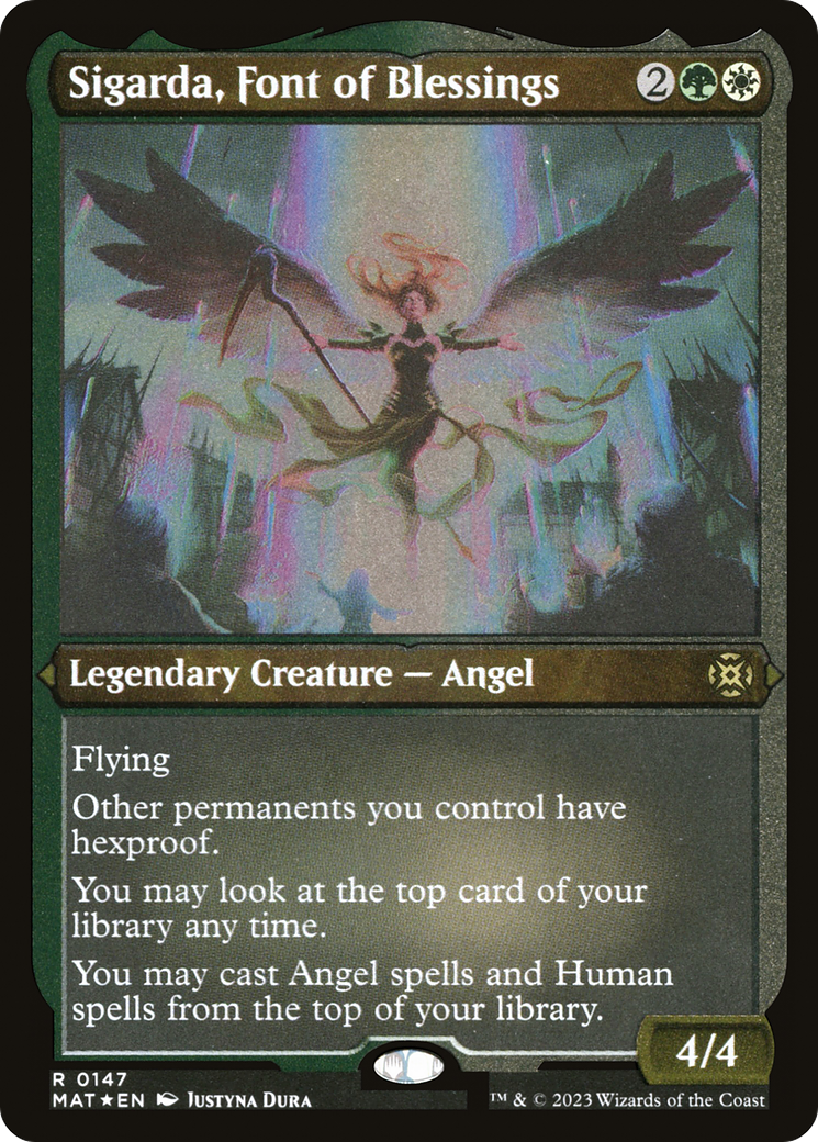 Sigarda, Font of Blessings (MAT-147) - March of the Machine: The Aftermath Etched Foil
