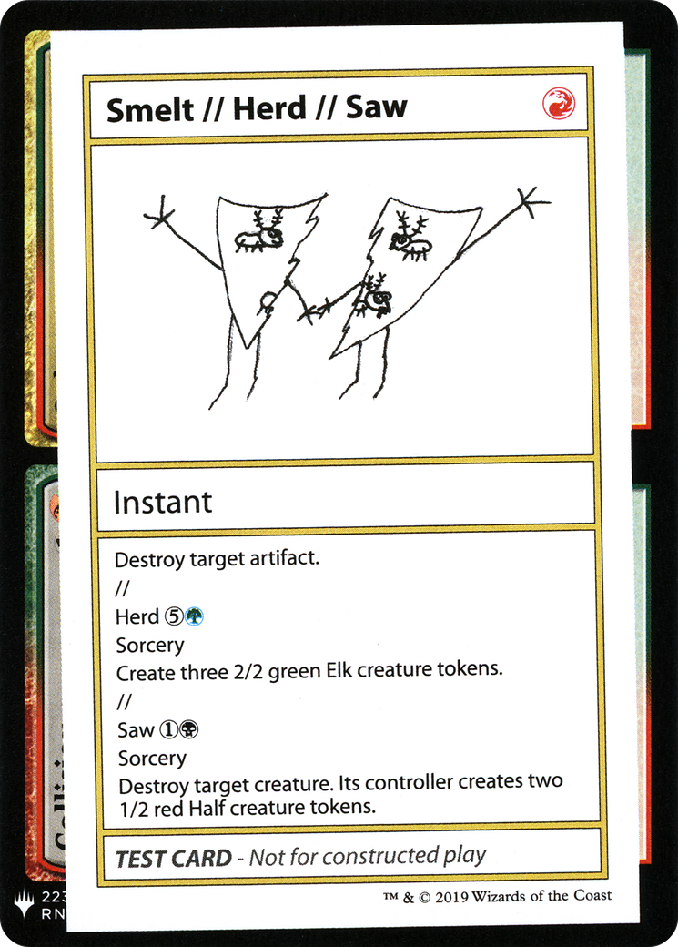 Smelt // Herd // Saw (CMB1-) - Mystery Booster Playtest Cards 2019
