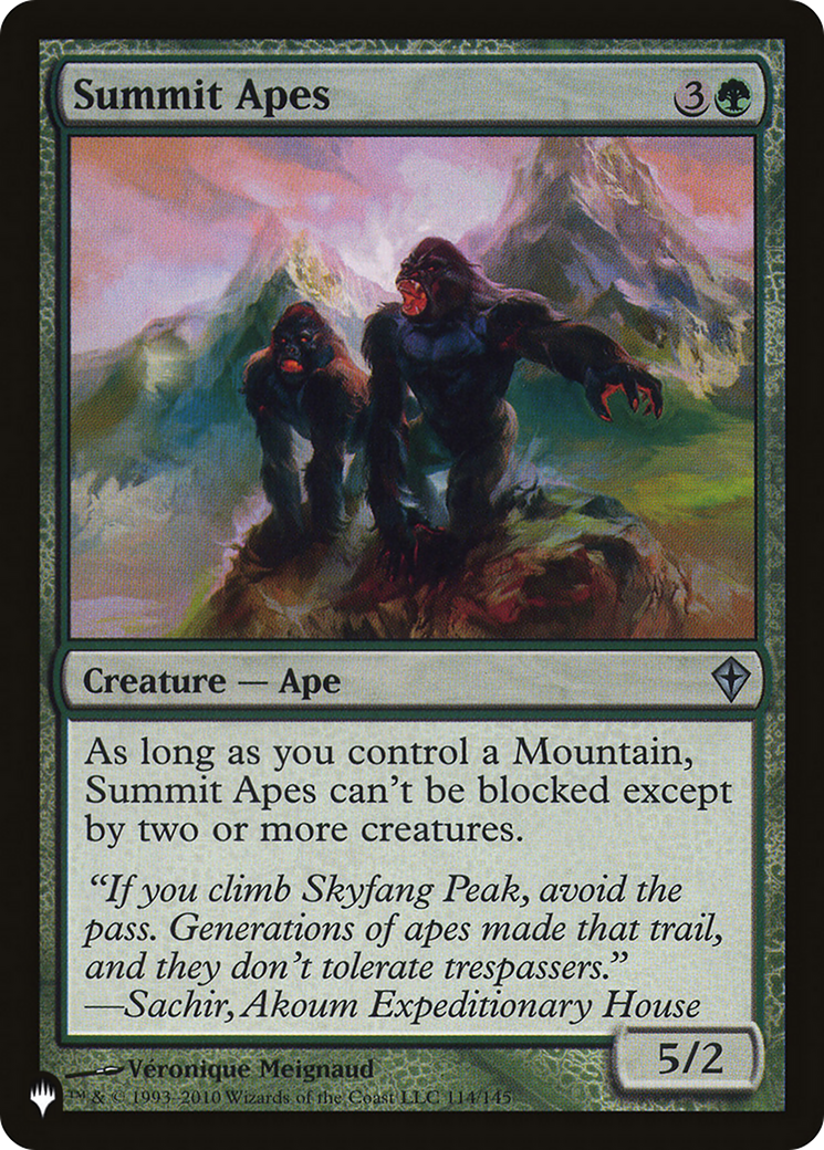 Summit Apes (LIST-114/145) - The List