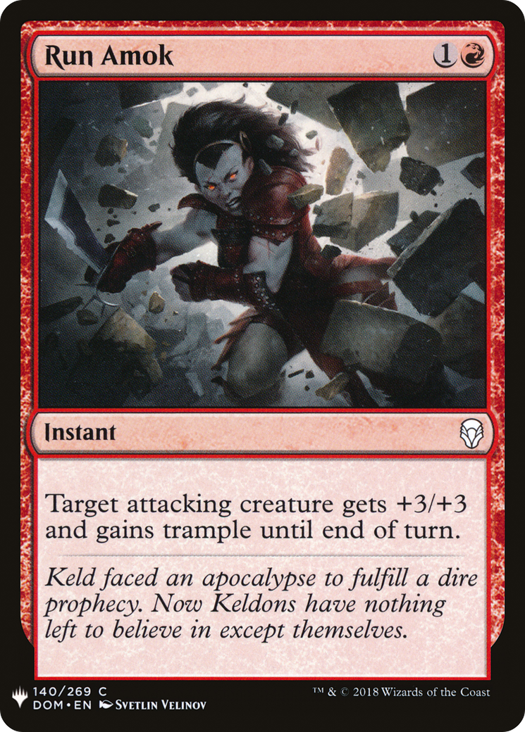 Run Amok (LIST-140) - The List