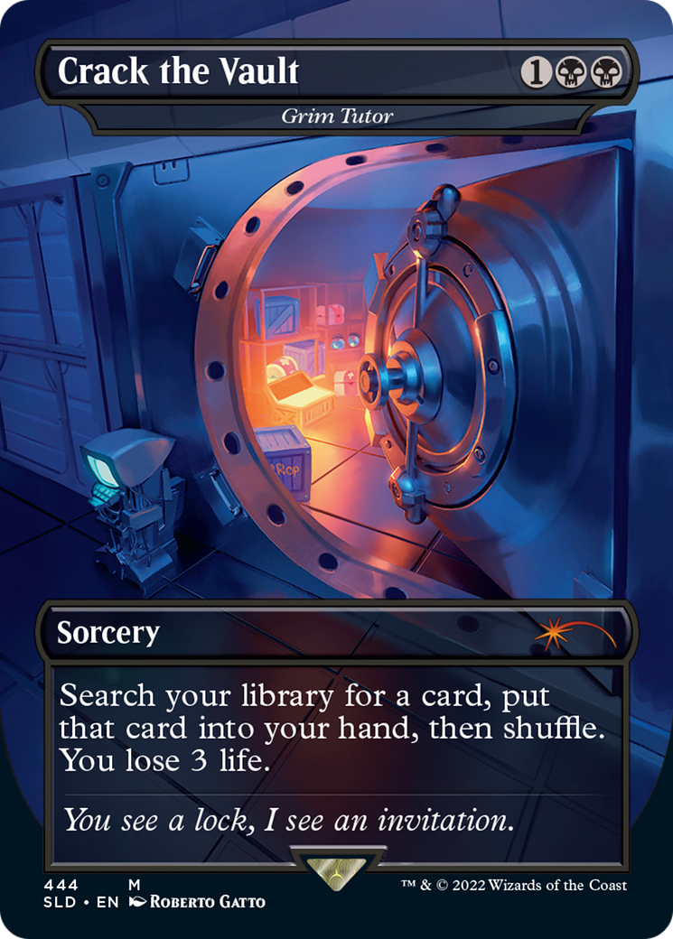 Crack the Vault - Grim Tutor (SLD-444) - Secret Lair Drop / Crack the Vault (Borderless)