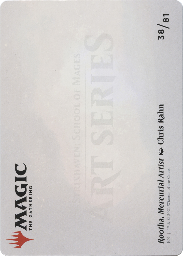 Rootha, Mercurial Artist // Rootha, Mercurial Artist (ASTX-038) - Strixhaven Art Series (Borderless)