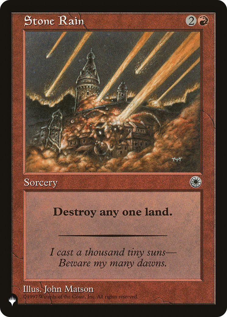 Stone Rain (LIST-) - The List
