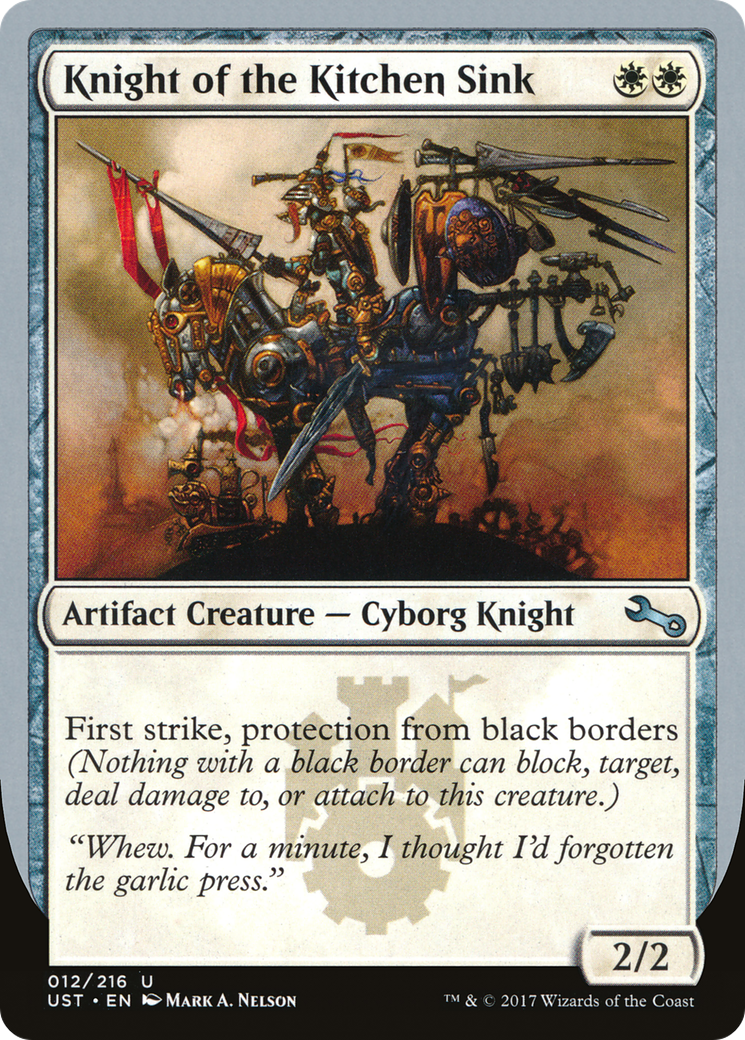 Knight of the Kitchen Sink (A) (UST-012) - Unstable Foil