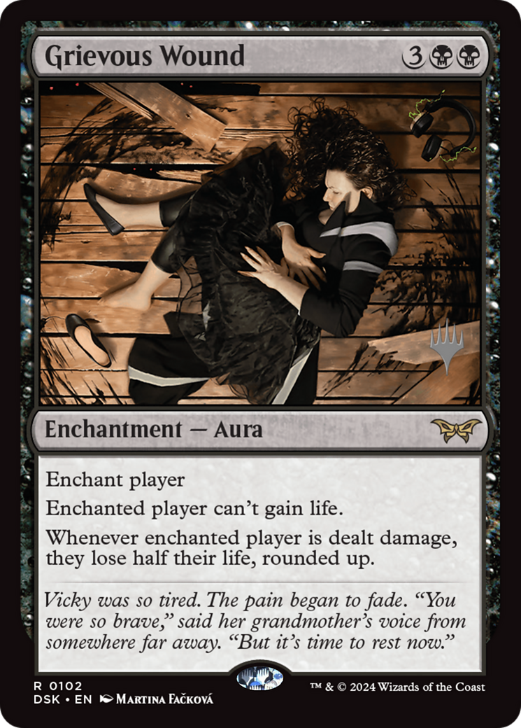 Grievous Wound (PPDSK-102) - Duskmourn: House of Horror Promos Foil