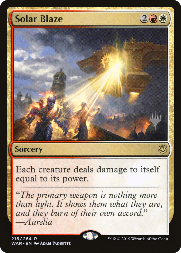 Solar Blaze (PPELD-216P) - War of the Spark Promos
