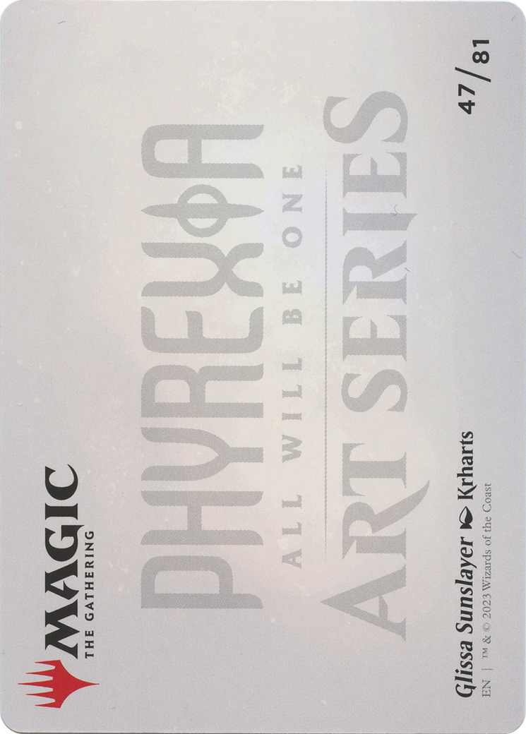 Glissa Sunslayer // Glissa Sunslayer (AONE-047) - Phyrexia: All Will Be One Art Series (Borderless) Foil