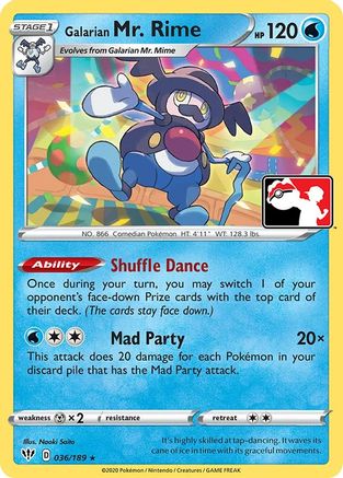 Galarian Mr. Rime - Holofoil Prize Pack Series Cards - Rare
