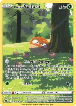 Hisuian Voltorb GG01 - Holofoil SWSH Crown Zenith Galarian Gallery - Ultra Rare