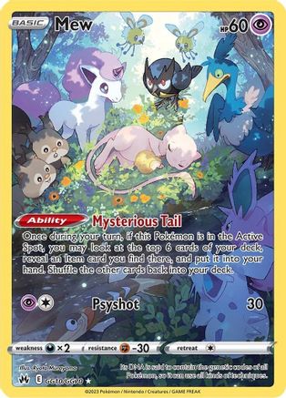 Mew GG10 - Holofoil SWSH Crown Zenith Galarian Gallery - Ultra Rare