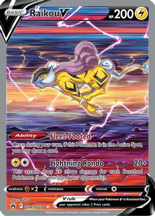 Raikou V GG41 - Holofoil SWSH Crown Zenith Galarian Gallery - Ultra Rare