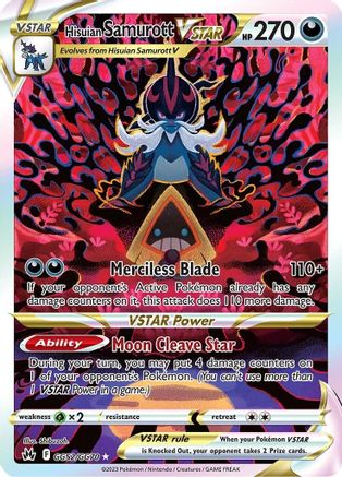 Hisuian Samurott VSTAR GG52 - Holofoil SWSH Crown Zenith Galarian Gallery - Ultra Rare