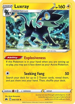 Luxray (44) (44) 044 SWSH Crown Zenith - Rare