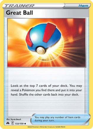 Great Ball 132 SWSH Crown Zenith - Uncommon