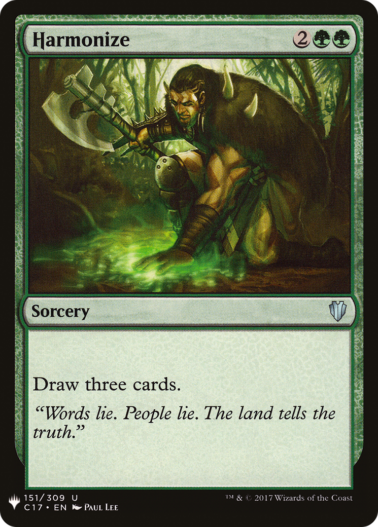 Harmonize (C17) (LIST-151) - The List