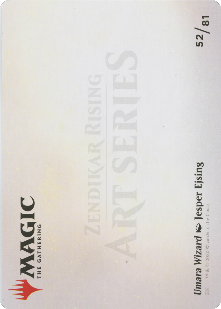 Umara Wizard // Umara Wizard (AZNR-052) - Zendikar Rising Art Series (Borderless) Foil