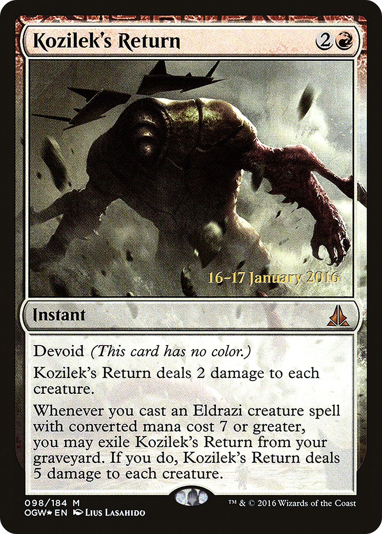Kozilek's Return (PRE-98S) - Oath of the Gatewatch Promos: (devoid) Foil