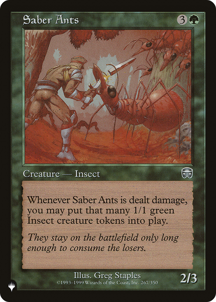 Saber Ants (LIST-267/350) - The List