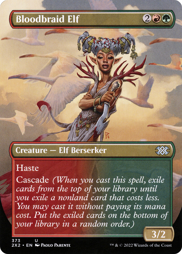 Bloodbraid Elf (Borderless) (2X2-373) - Double Masters 2022 Foil