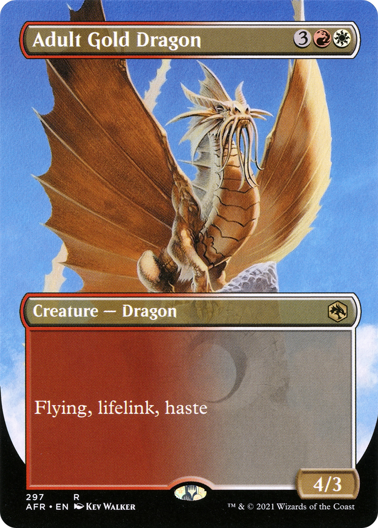 Adult Gold Dragon (Borderless) (AFR-297) - Adventures in the Forgotten Realms