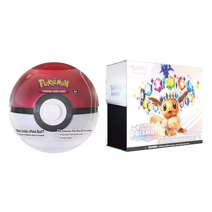 Sam's Club Prismatic Evolutions Elite Trainer Box and Pokeball