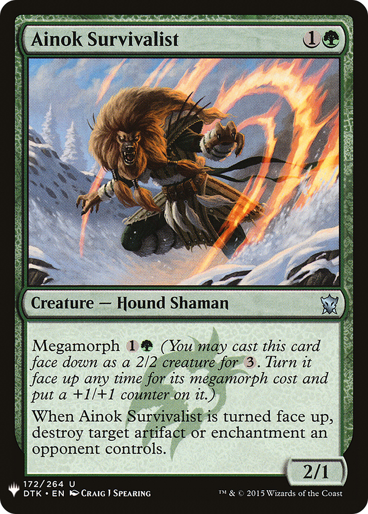 Ainok Survivalist (LIST-172) - The List