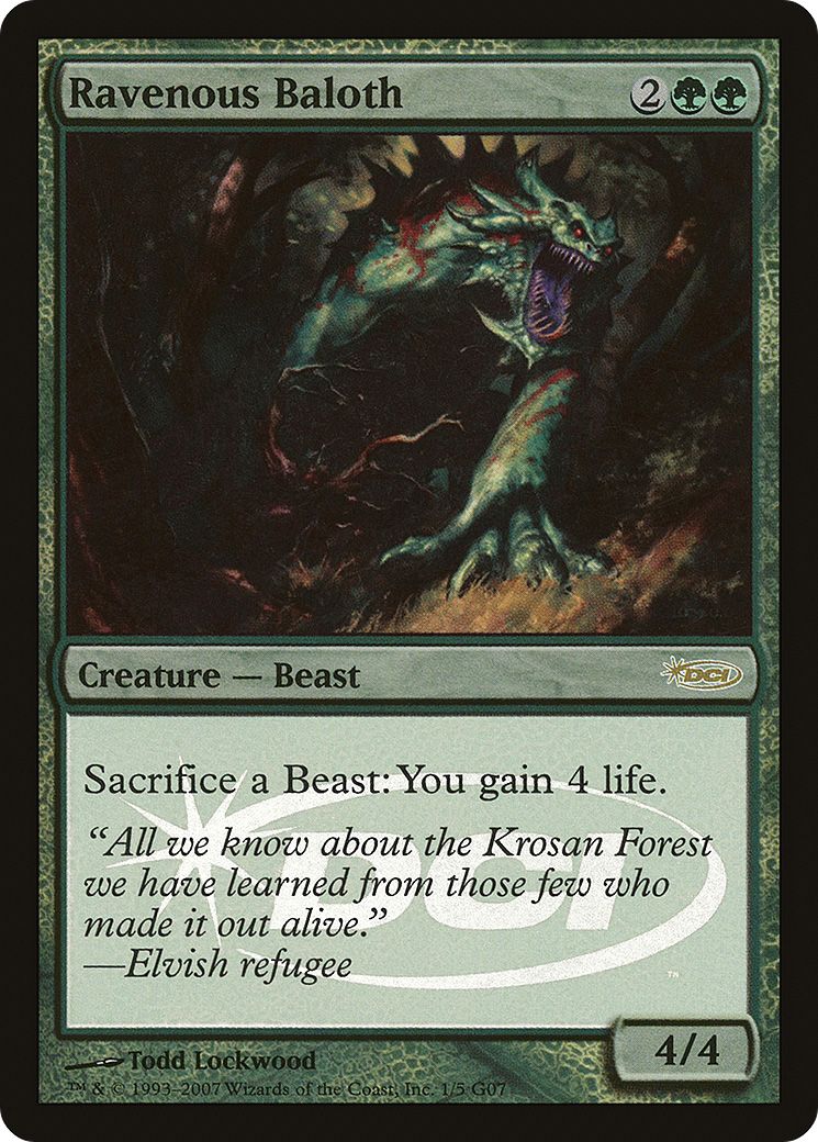 Ravenous Baloth (JDG-001) - Judge Gift Cards 2007 Foil