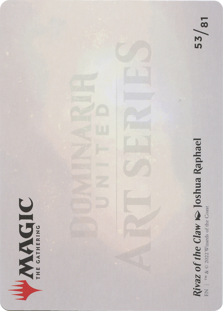 Rivaz of the Claw // Rivaz of the Claw (ADMU-053) - Dominaria United Art Series (Borderless) Foil