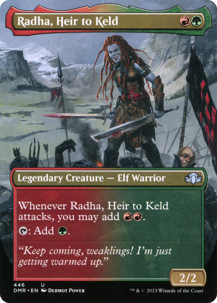 Radha, Heir to Keld (Borderless) (DMR-446) - Dominaria Remastered Foil