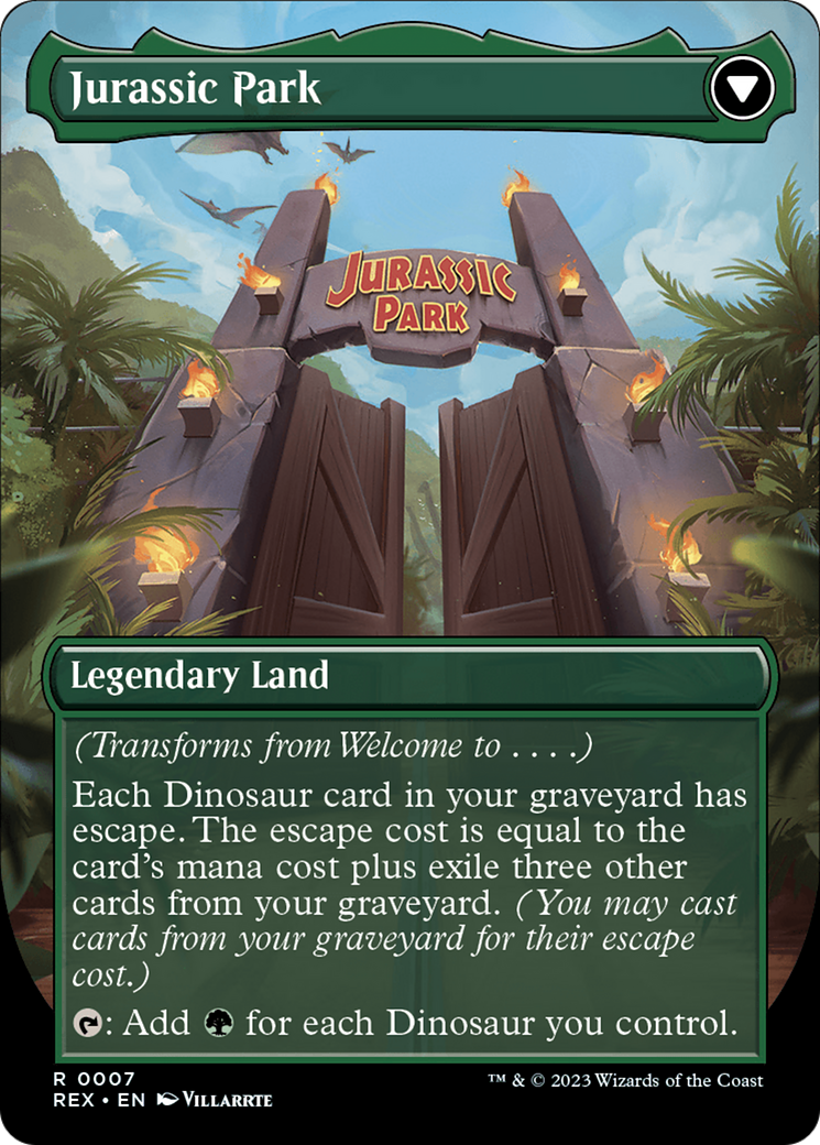 Welcome to . . . (REX-007) - Jurassic World Collection (Borderless) Foil