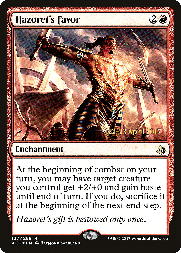 Hazoret's Favor (PRE-137) - Amonkhet Promos Foil