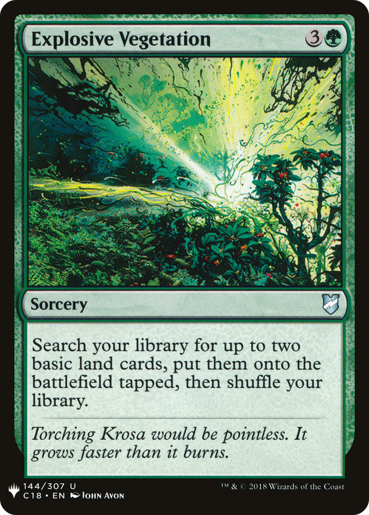 Explosive Vegetation (LIST-144) - The List