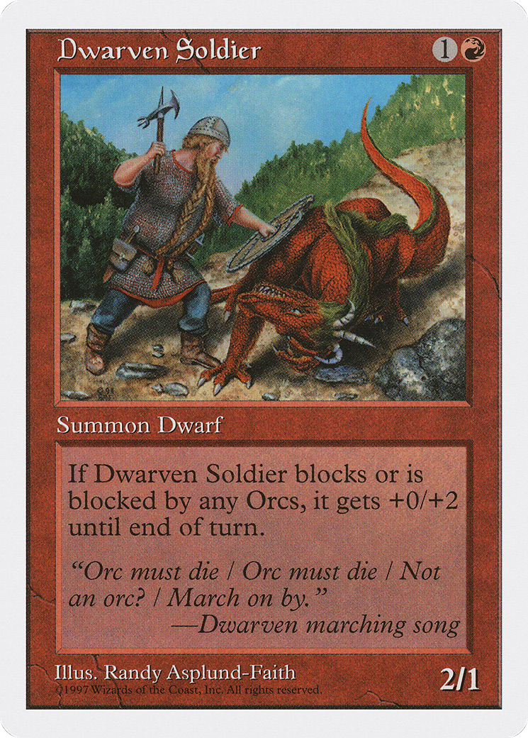 Dwarven Soldier (5ED-) - Fifth Edition