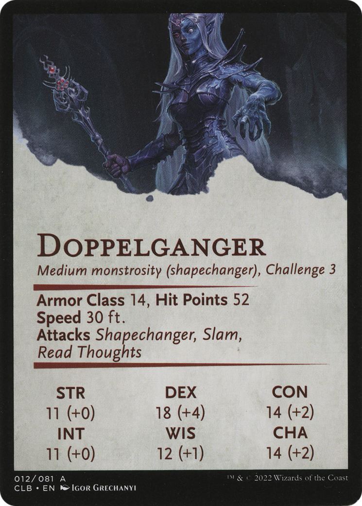 Mocking Doppelganger // Mocking Doppelganger (ACLB-012) - Battle for Baldur's Gate Art Series (Borderless)