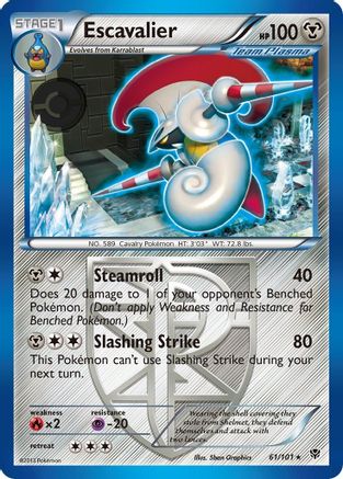 Escavalier (Team Plasma) - Reverse Holofoil Plasma Blast - Rare