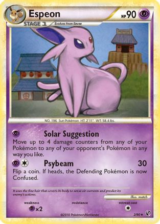 Espeon - Reverse Holofoil Undaunted - Holo Rare