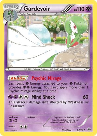 Gardevoir 057 - Holofoil Next Destinies - Holo Rare